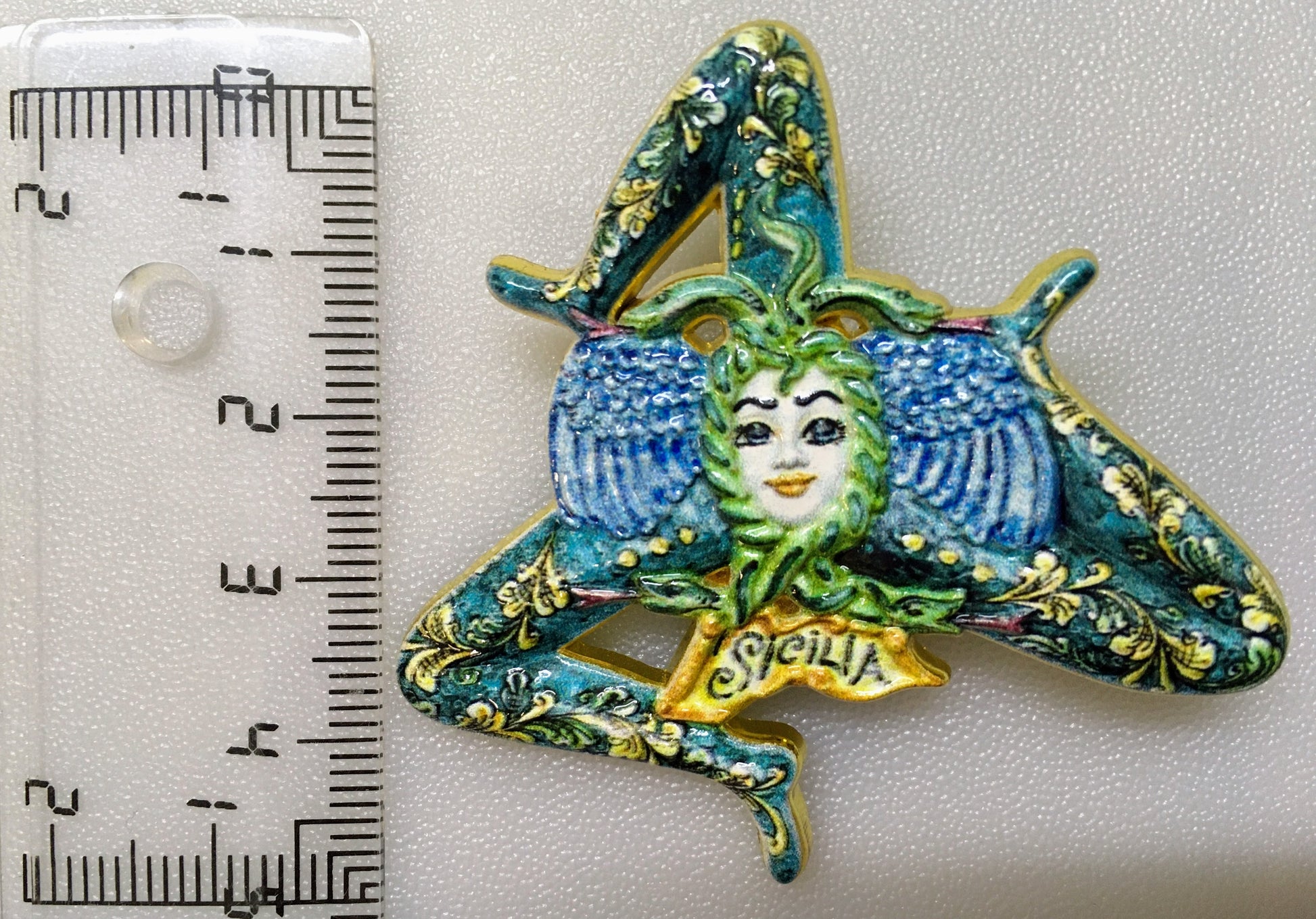  trinacria Euryale Stheno Medusa sicilian italian pin jewelry sicily italy fashion men woman